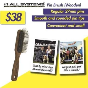 #1 All Systems Large Oblong Pet Pin Brush
