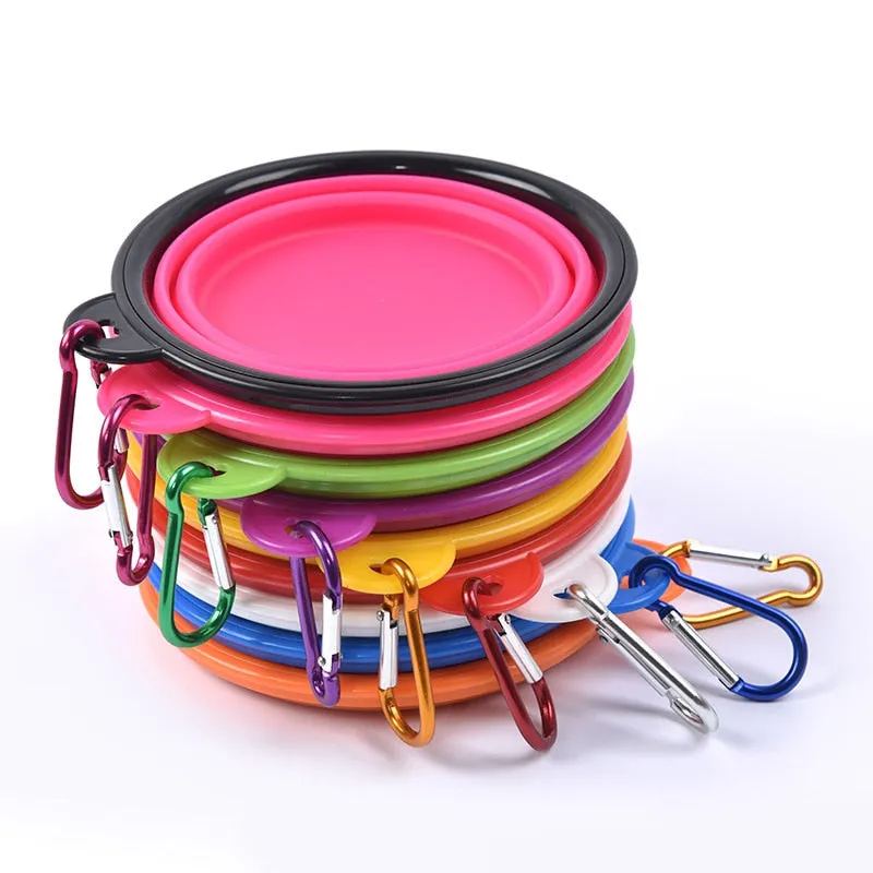 350ml 1000ml Dog Collapsible Bowl
