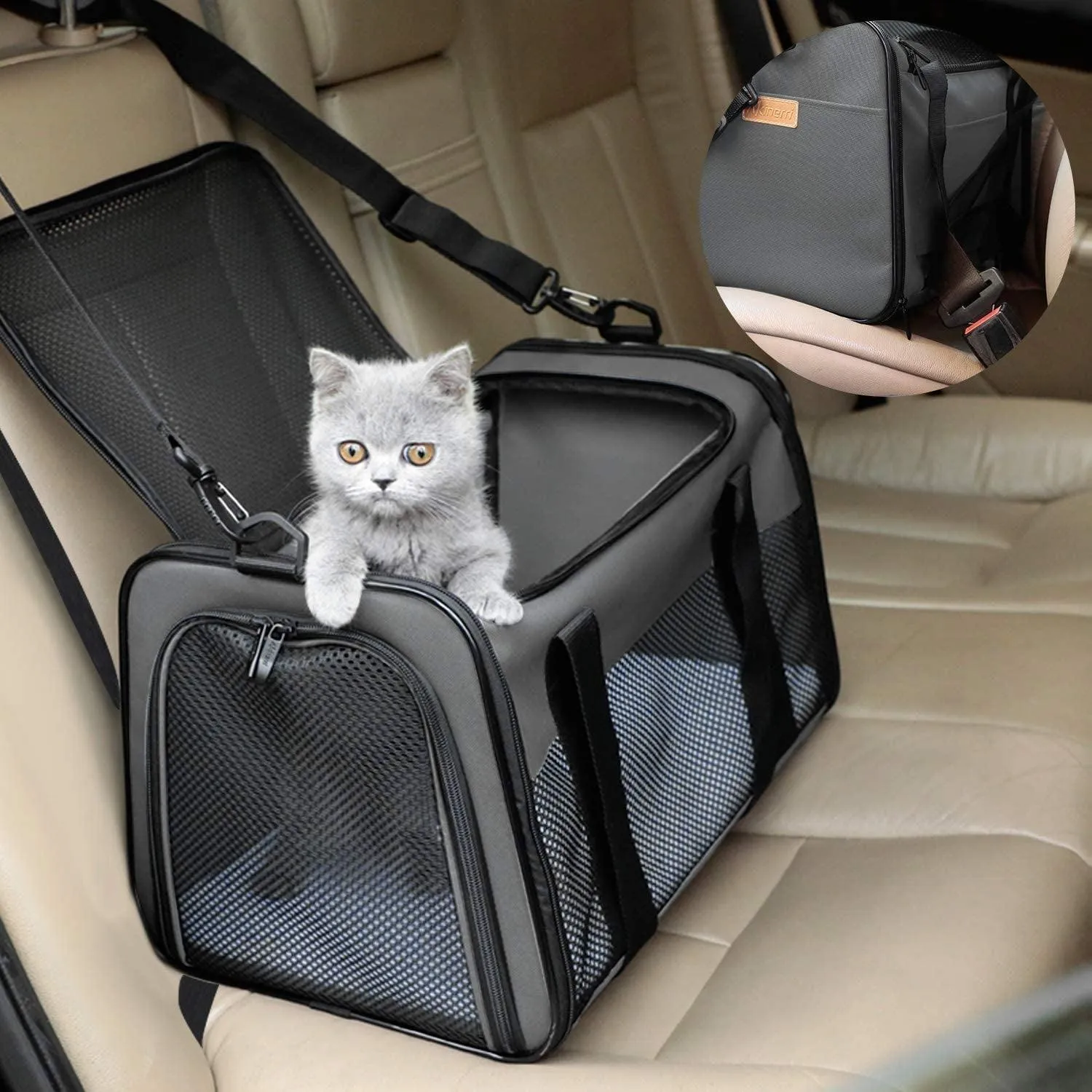 Airline Approved Pet Carriers,Soft Sided Collapsible Pet Travel Carrier for Puppy and Cats, Cats Carrier, Pet Carriers for Small Medium Cats