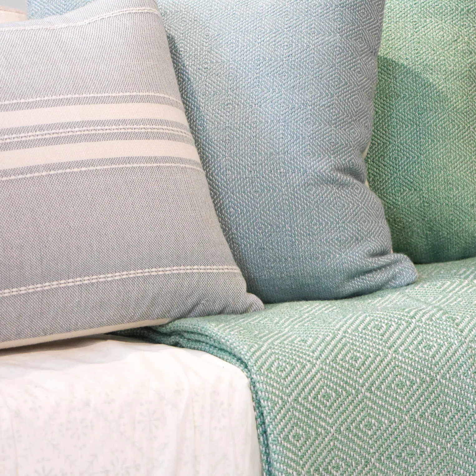 Duck Egg Marseille Cushion