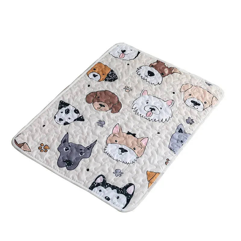 Eco-Friendly Non-Slip Washable Cotton Pet Mat for Dogs and Cats