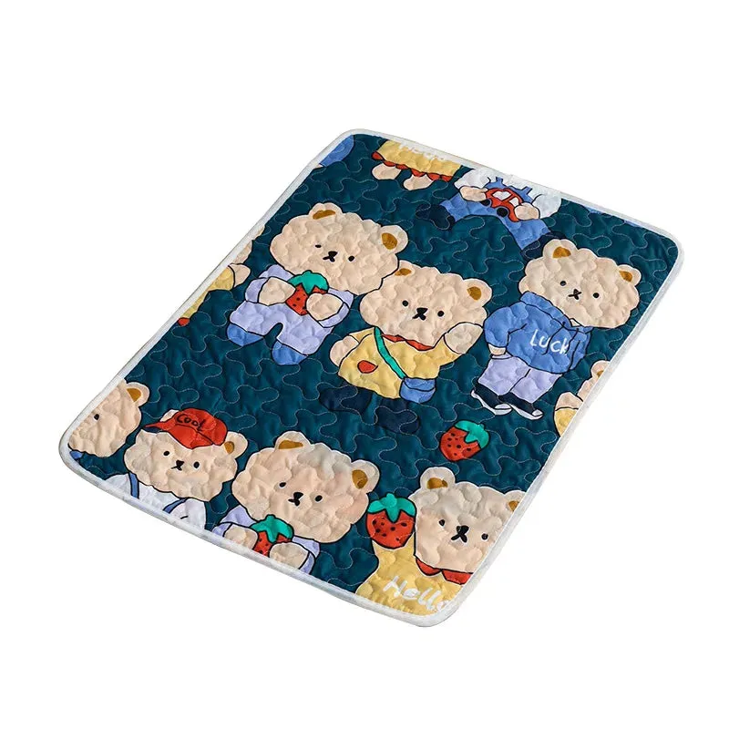Eco-Friendly Non-Slip Washable Cotton Pet Mat for Dogs and Cats