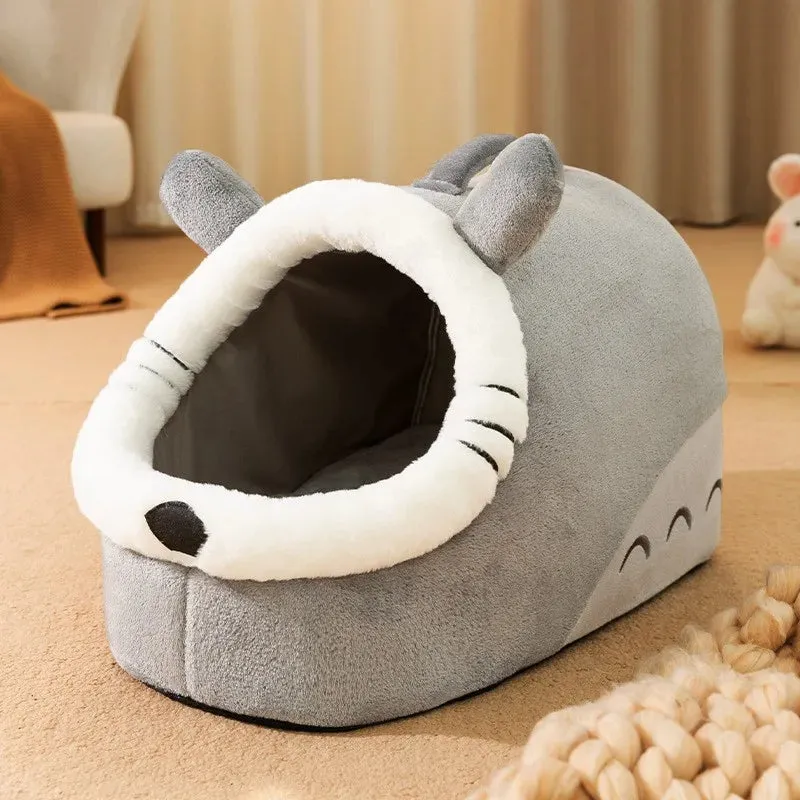 Foldable Pet House with Soft Kennel Mat for Small Pets