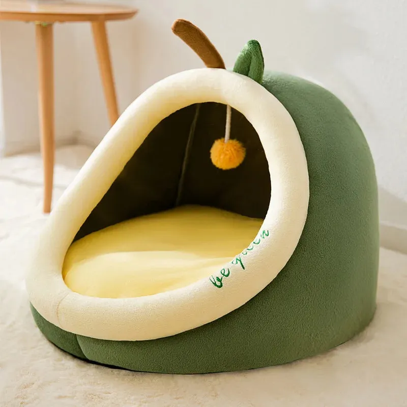 Foldable Pet House with Soft Kennel Mat for Small Pets
