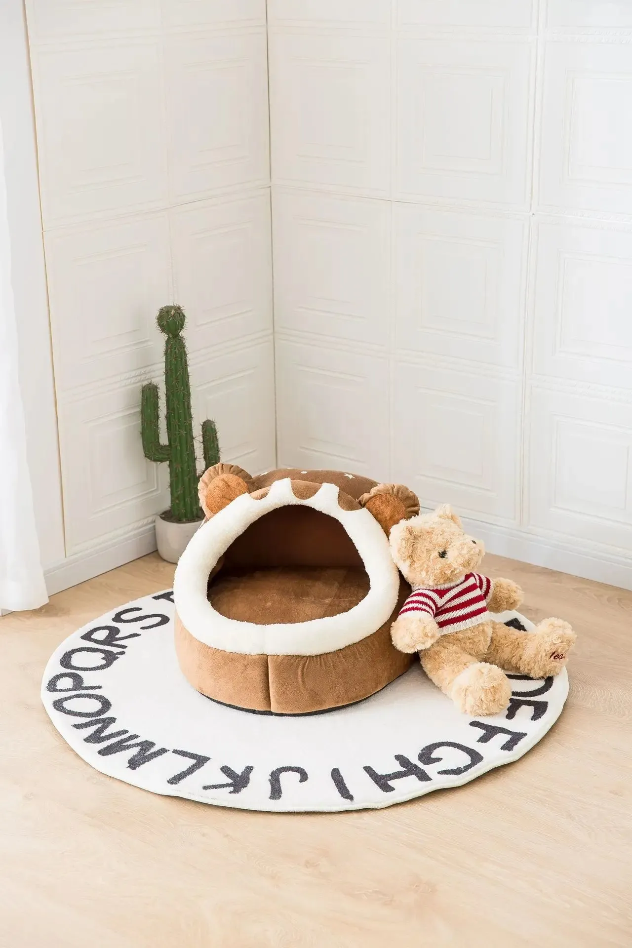Foldable Pet House with Soft Kennel Mat for Small Pets