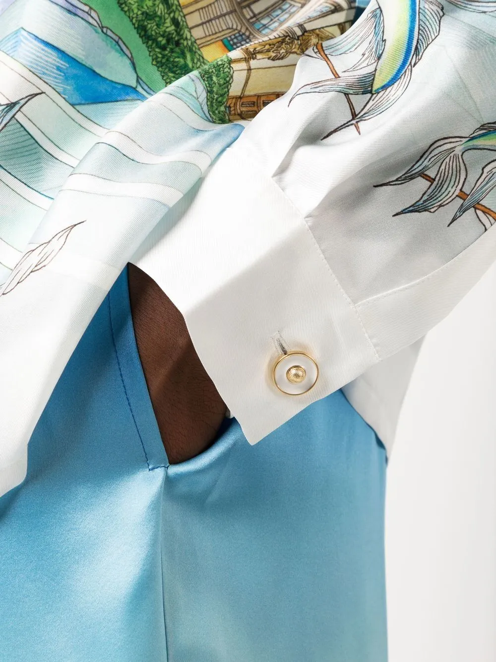 graphic-print long-sleeve shirt