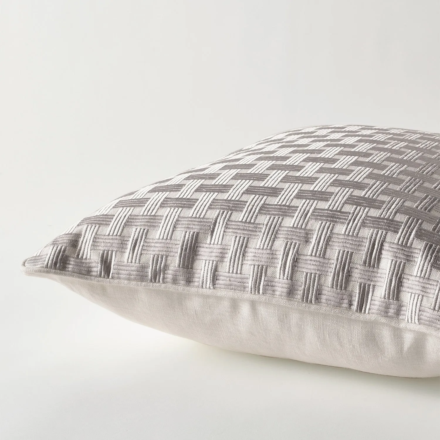 greg natale | weft cushion | silver-white