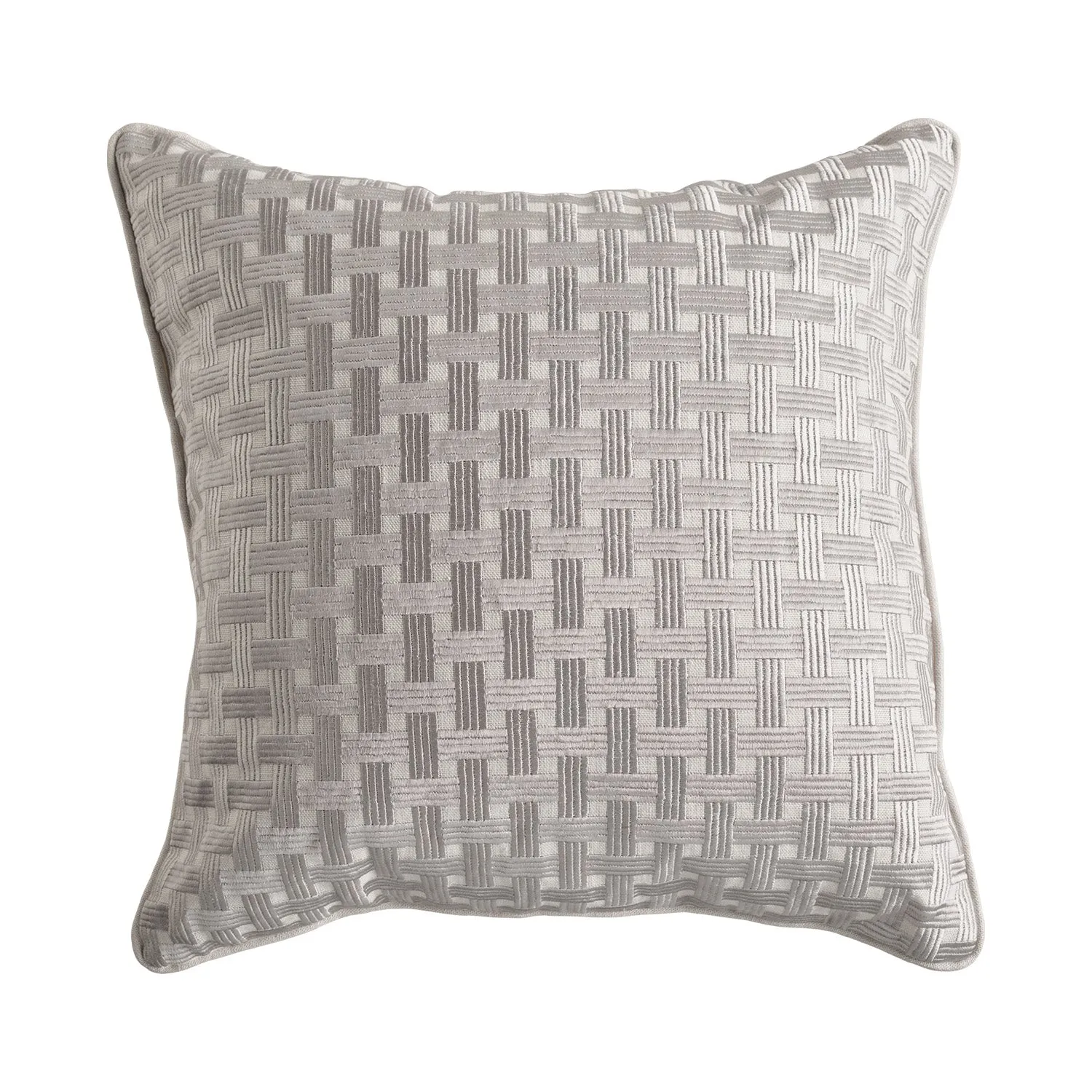 greg natale | weft cushion | silver-white