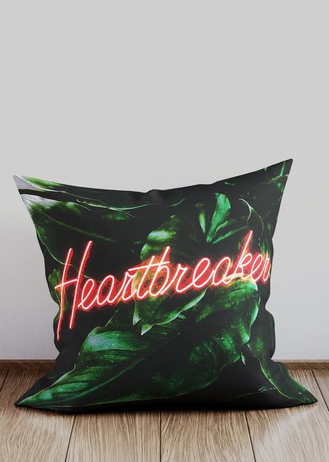 Heartbreaker Neon Type Retro Cushion