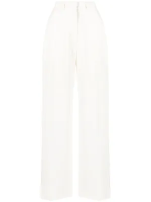 high-waisted tailored trousers