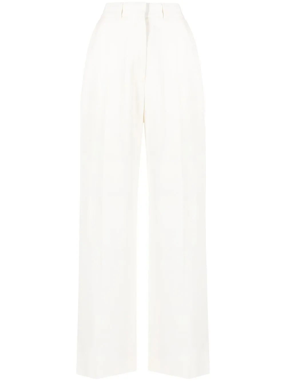 high-waisted tailored trousers