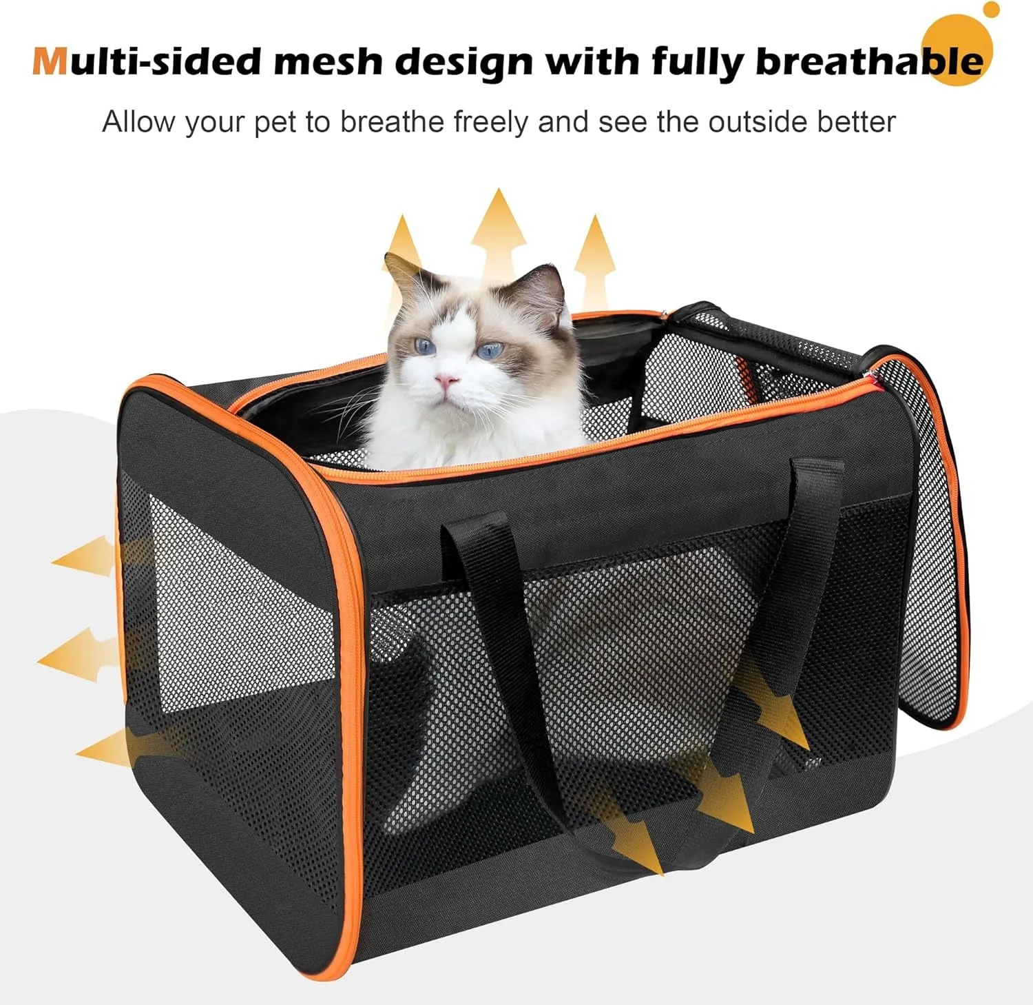Lightweight Soft Cat Carrier with Top Mesh Window