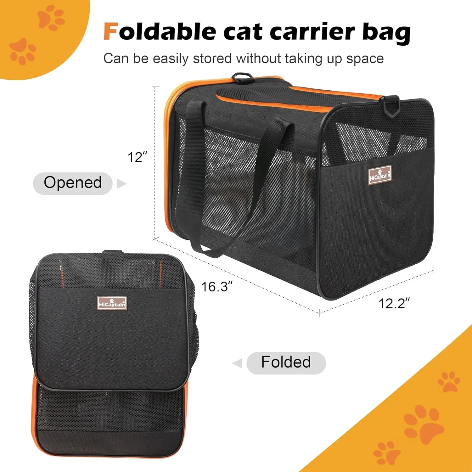 Lightweight Soft Cat Carrier with Top Mesh Window