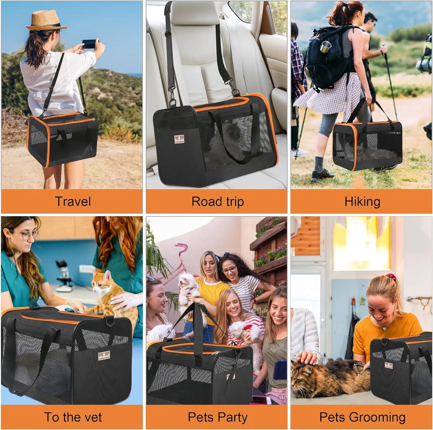 Lightweight Soft Cat Carrier with Top Mesh Window