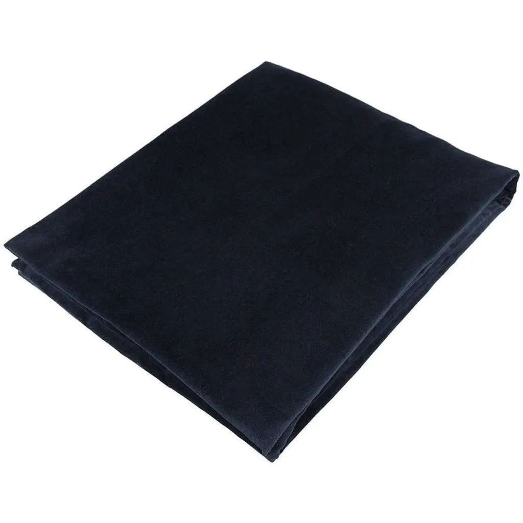 Matt Black Velvet Throw Blankets & Runners