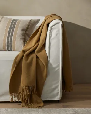 Nevis Lambswool Throw | Camel | 130 x 200cm