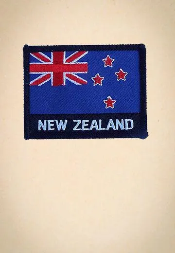 New Zealand Flag Iron on Badge