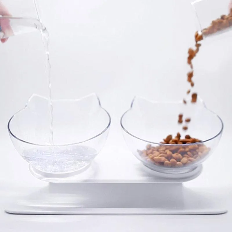 Non-slip Double Pet Bowls With Raised Stand