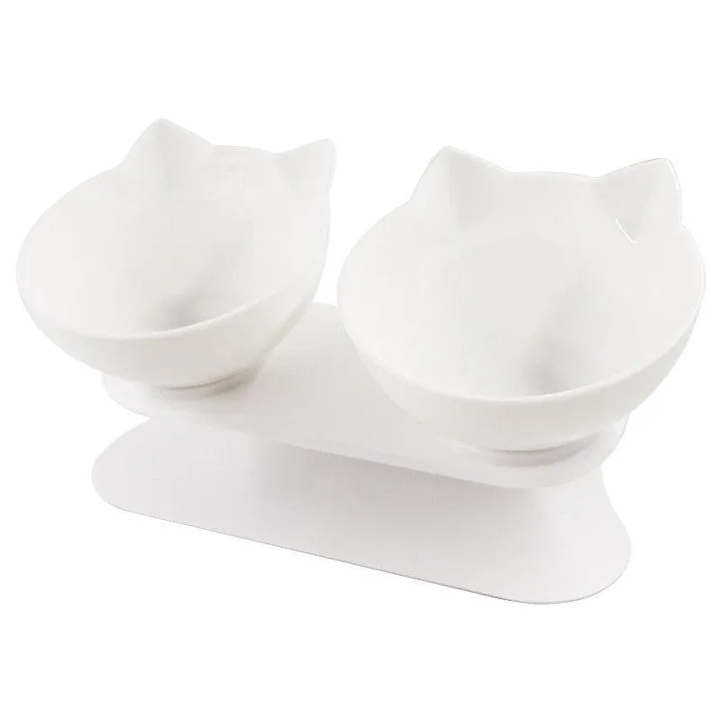 Non-slip Double Pet Bowls With Raised Stand