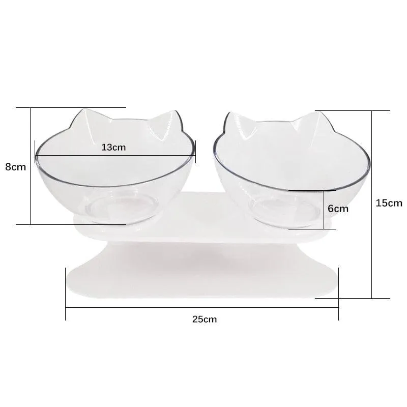 Non-slip Double Pet Bowls With Raised Stand