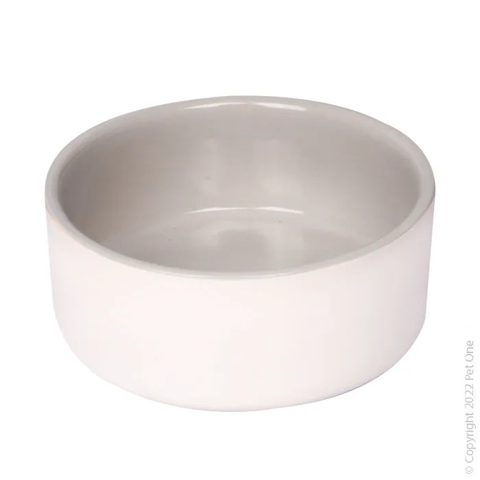 Pet One Ceramic Bowl Grey/White