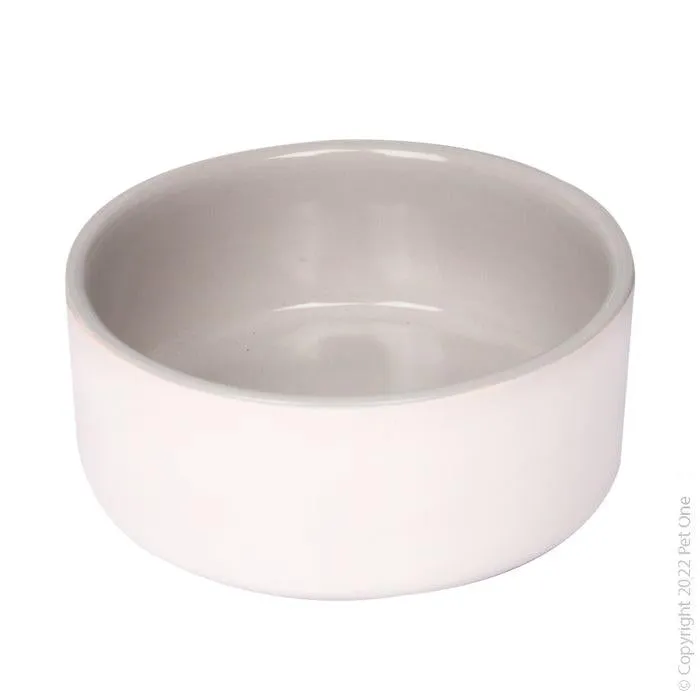 Pet One Ceramic Bowl Grey/White