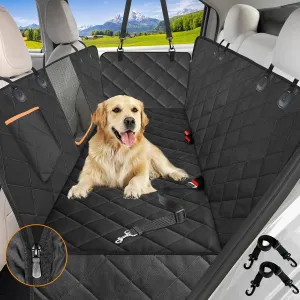 Premium Waterproof Dog Car Seat Cover - Heavy Duty Hammock with Mesh Window, Anti-Scratch & Non-Slip Protector for Cars, Trucks & SUVs