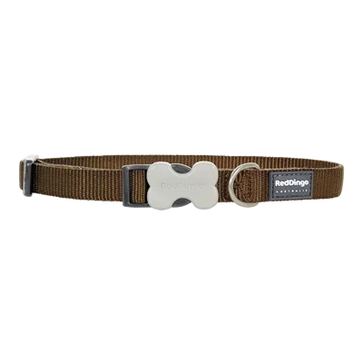 Red Dingo Dog Collar Brown S (12mm x 20-32cm)