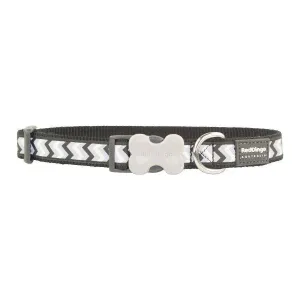 Red Dingo Dog Reflective Ziggy Collar Black 15mm