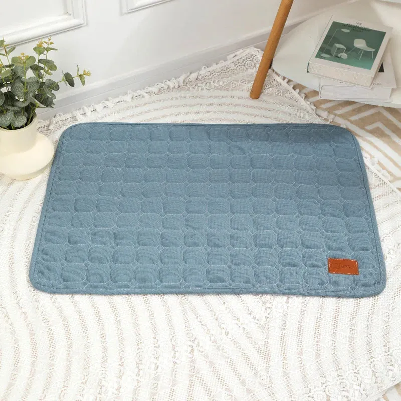 Reusable Cotton Waffle Pet Mat for Dogs - Washable and Eco-Friendly