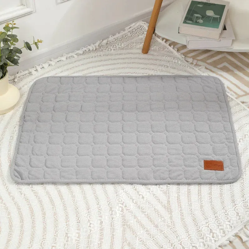 Reusable Cotton Waffle Pet Mat for Dogs - Washable and Eco-Friendly