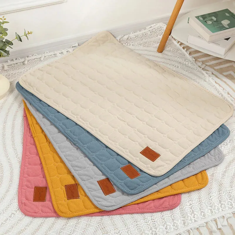 Reusable Cotton Waffle Pet Mat for Dogs - Washable and Eco-Friendly