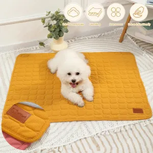 Reusable Cotton Waffle Pet Mat for Dogs - Washable and Eco-Friendly