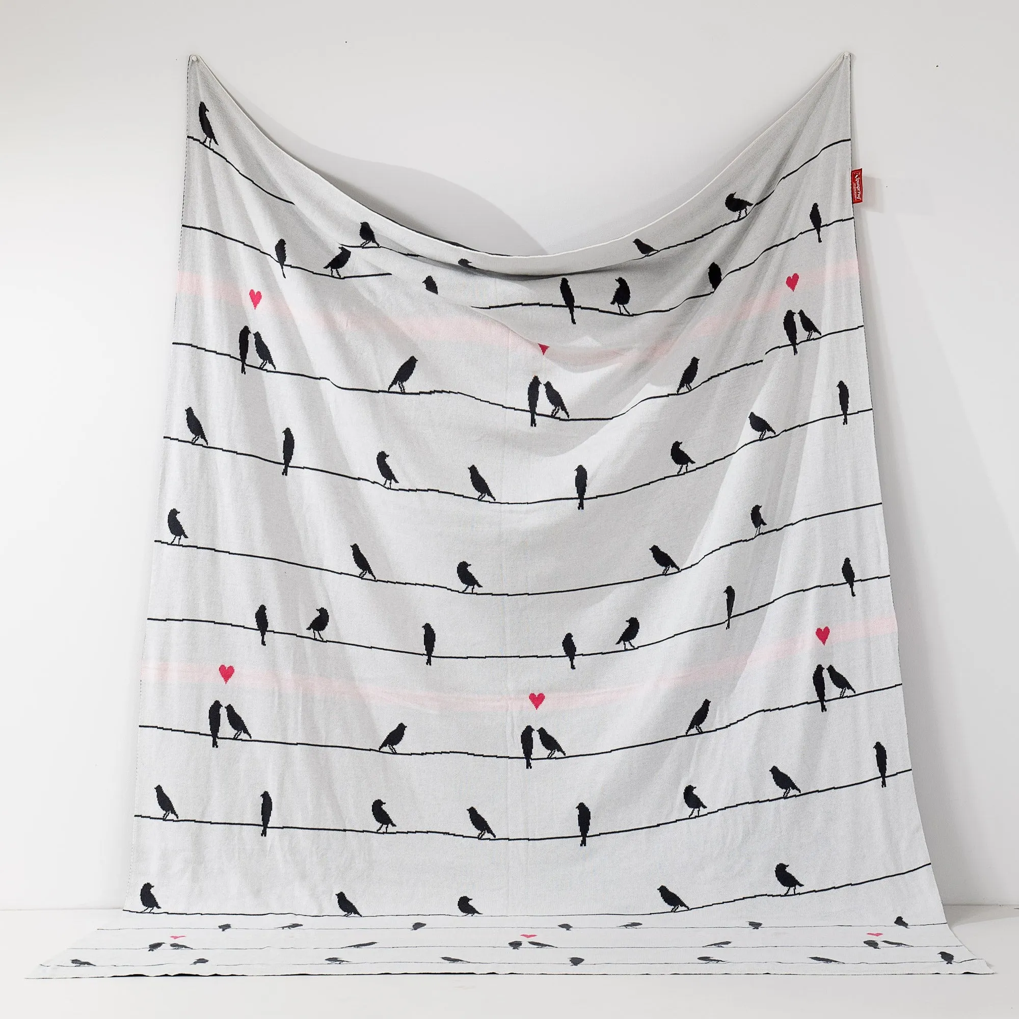 Throw / Blanket - Knitted Bird