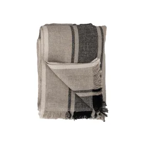 Tizza Linen Bedspread | Black 135x190cm