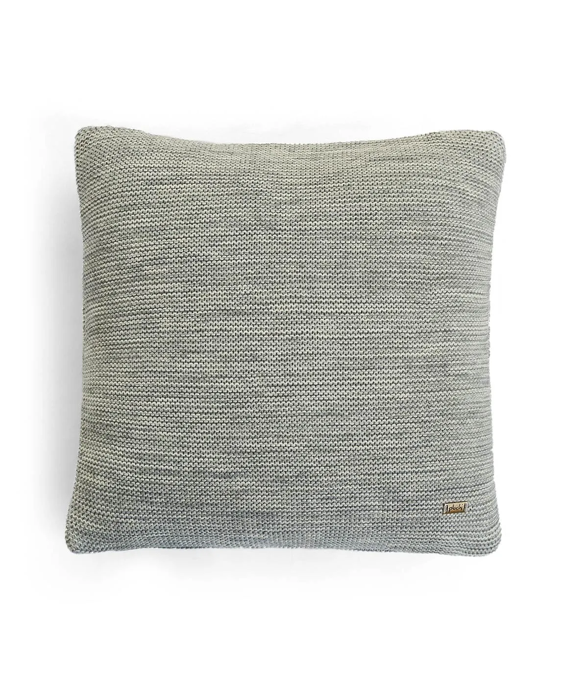 Tropical Gift Combo Knitted Throw & Cushion Cover - 2pcs in Light & Dark Grey Melange Color